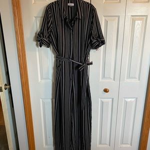 Calvin Klein Stripped Jumpsuit Size 16
